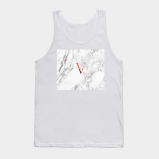 Monogram rose marble V Tank Top